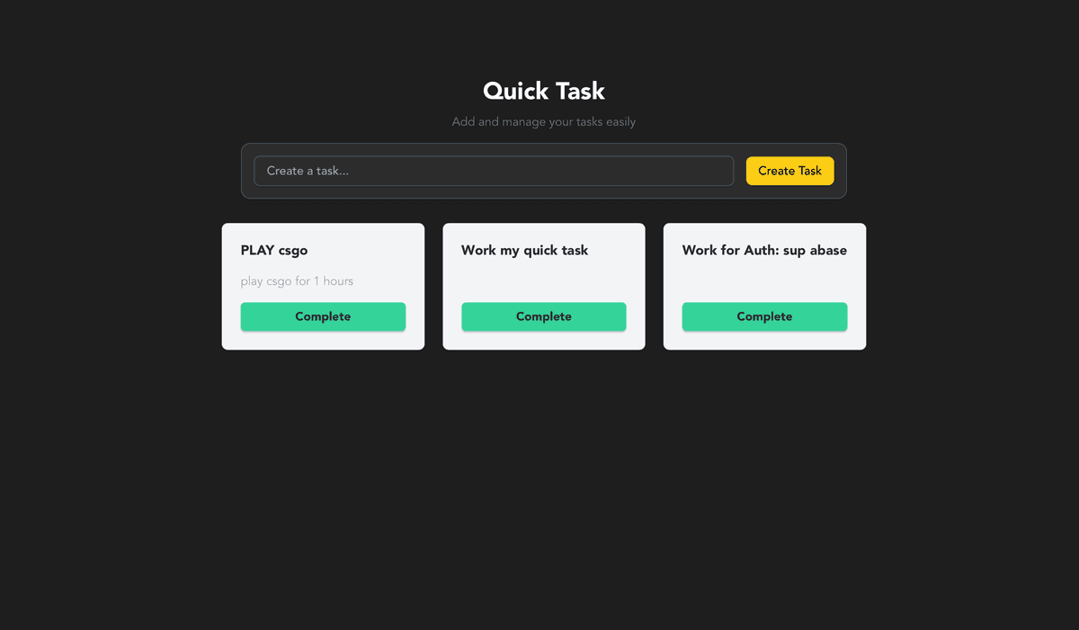 Quick Task V0: Task Management App